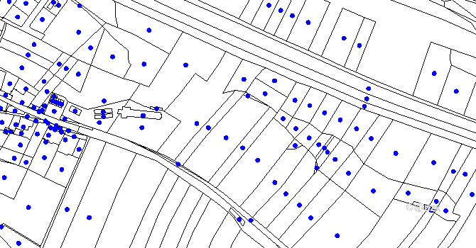 Parcela st. 438 v KÚ Čestín, Katastrální mapa