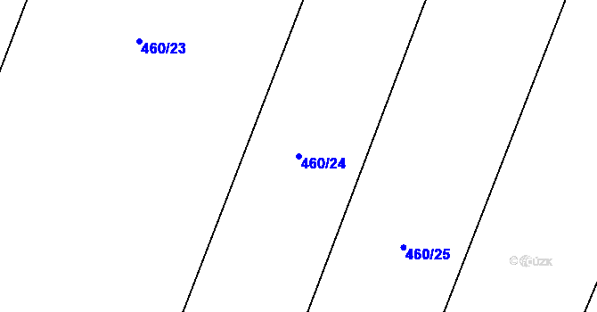 Parcela st. 460/24 v KÚ Čestín, Katastrální mapa