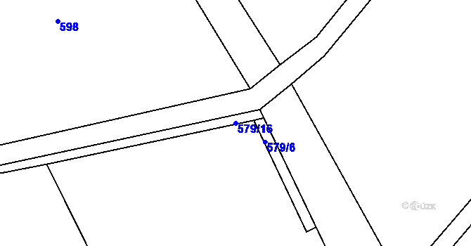 Parcela st. 579/16 v KÚ Čestín, Katastrální mapa