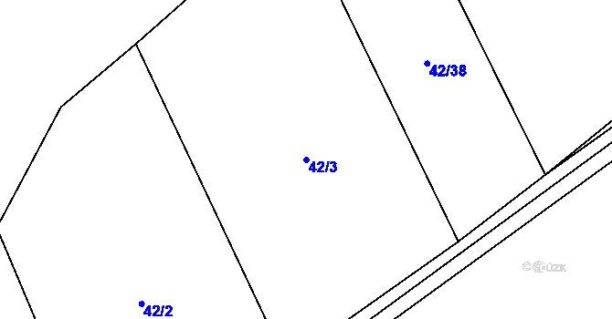 Parcela st. 42/3 v KÚ Polipsy, Katastrální mapa