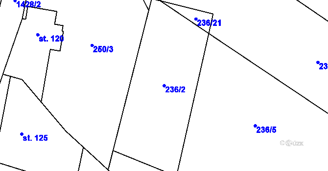 Parcela st. 236/2 v KÚ Polipsy, Katastrální mapa