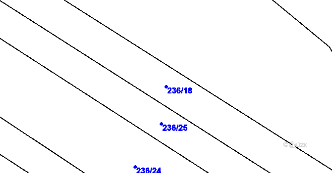 Parcela st. 236/18 v KÚ Polipsy, Katastrální mapa