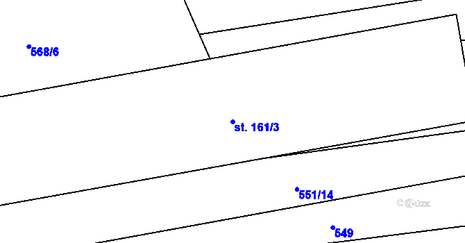 Parcela st. 161/3 v KÚ Polipsy, Katastrální mapa