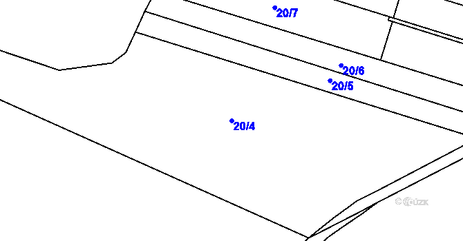 Parcela st. 20/4 v KÚ Polipsy, Katastrální mapa