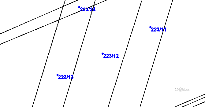 Parcela st. 223/12 v KÚ Polipsy, Katastrální mapa