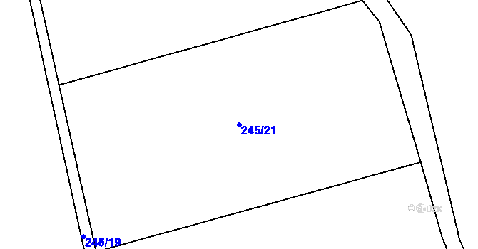 Parcela st. 245/21 v KÚ Polipsy, Katastrální mapa