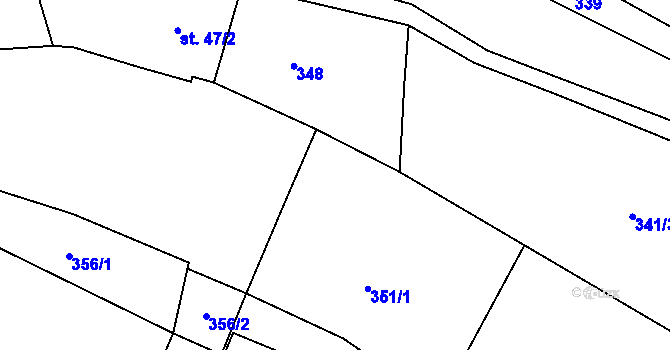 Parcela st. 352 v KÚ Polipsy, Katastrální mapa
