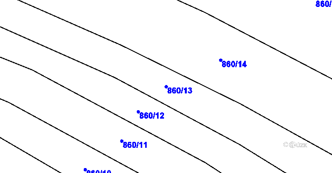 Parcela st. 860/13 v KÚ Polipsy, Katastrální mapa
