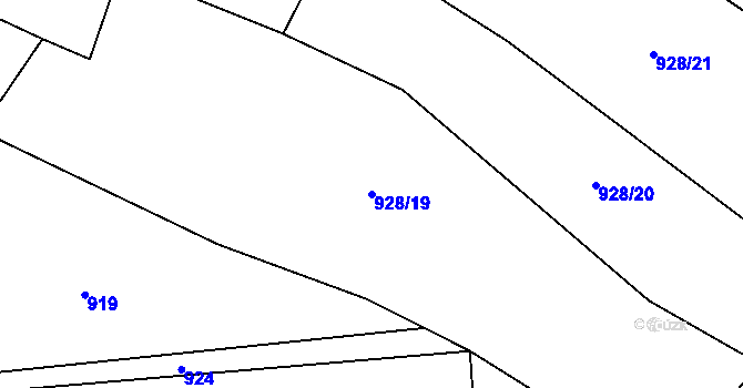 Parcela st. 928/19 v KÚ Polipsy, Katastrální mapa