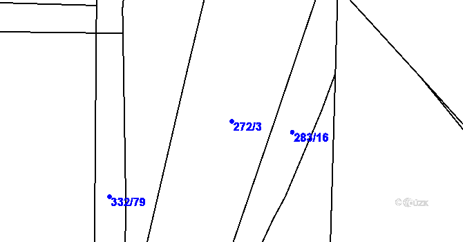 Parcela st. 272/3 v KÚ Čestlice, Katastrální mapa