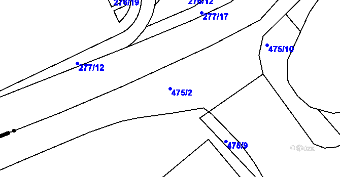 Parcela st. 475/2 v KÚ Čestlice, Katastrální mapa
