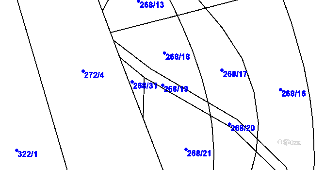 Parcela st. 268/19 v KÚ Čestlice, Katastrální mapa