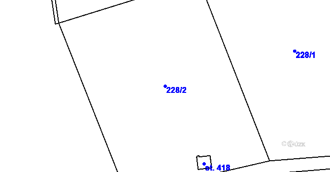 Parcela st. 228/2 v KÚ Čestlice, Katastrální mapa