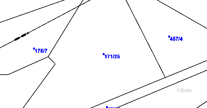 Parcela st. 171/25 v KÚ Čestlice, Katastrální mapa