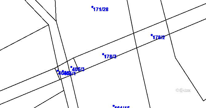 Parcela st. 178/3 v KÚ Čestlice, Katastrální mapa