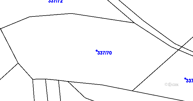 Parcela st. 337/70 v KÚ Čestlice, Katastrální mapa