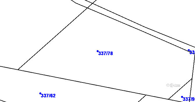 Parcela st. 337/78 v KÚ Čestlice, Katastrální mapa