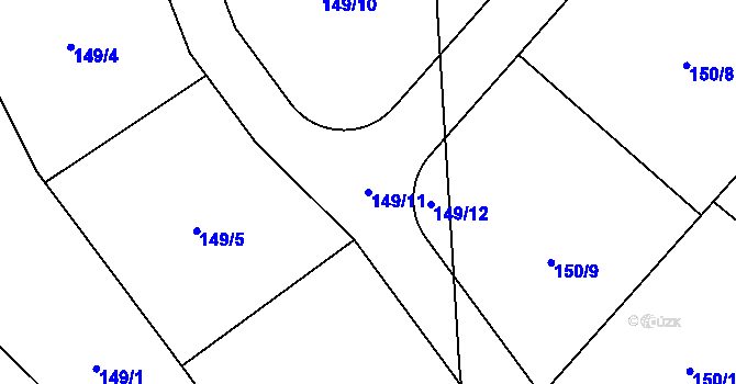 Parcela st. 149/11 v KÚ Čestlice, Katastrální mapa