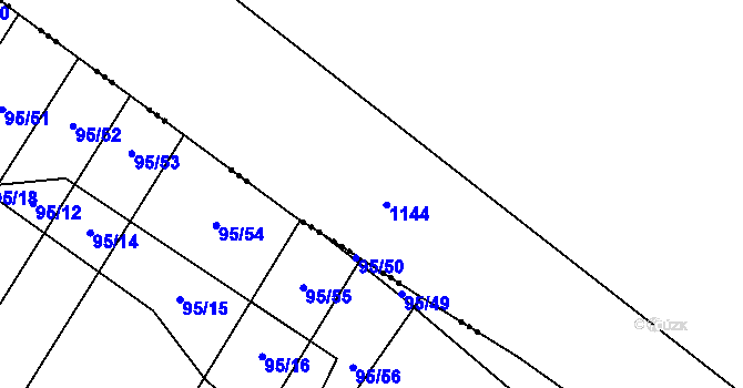 Parcela st. 548/87 v KÚ Češov, Katastrální mapa