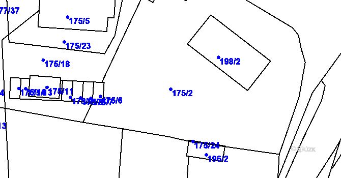 Parcela st. 175/2 v KÚ Číčenice, Katastrální mapa