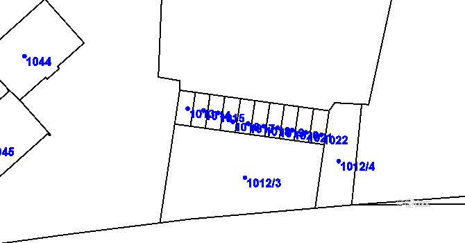 Parcela st. 1016 v KÚ Číčenice, Katastrální mapa