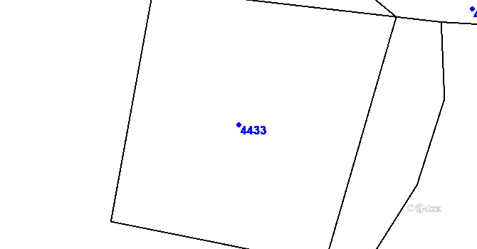 Parcela st. 4433 v KÚ Číčenice, Katastrální mapa