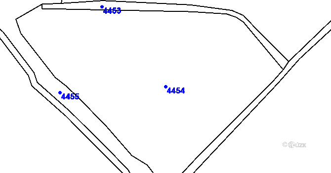 Parcela st. 4454 v KÚ Číčenice, Katastrální mapa