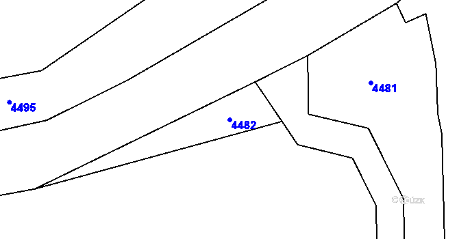 Parcela st. 4482 v KÚ Číčenice, Katastrální mapa