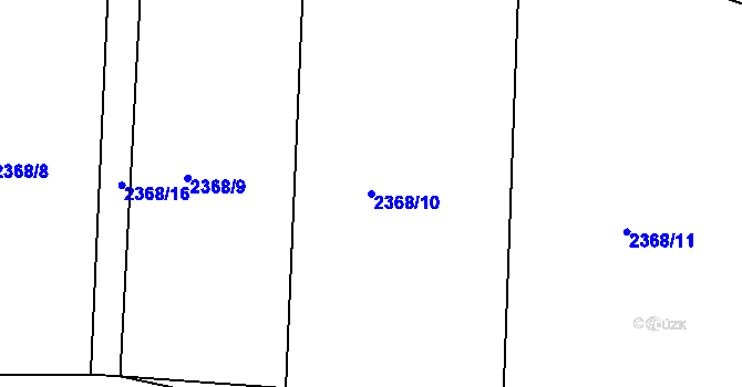 Parcela st. 2368/10 v KÚ Číčenice, Katastrální mapa