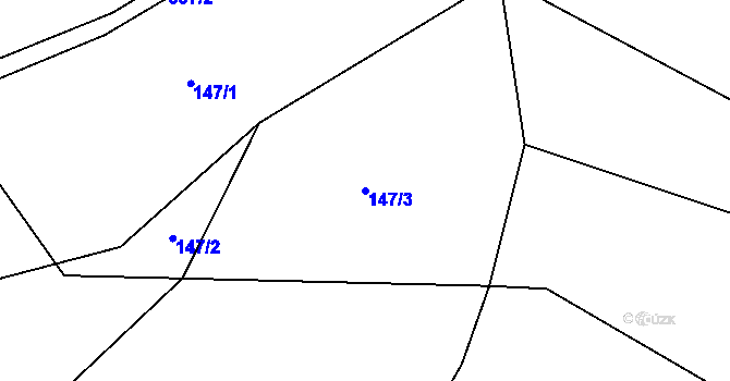 Parcela st. 147/3 v KÚ Číčov, Katastrální mapa