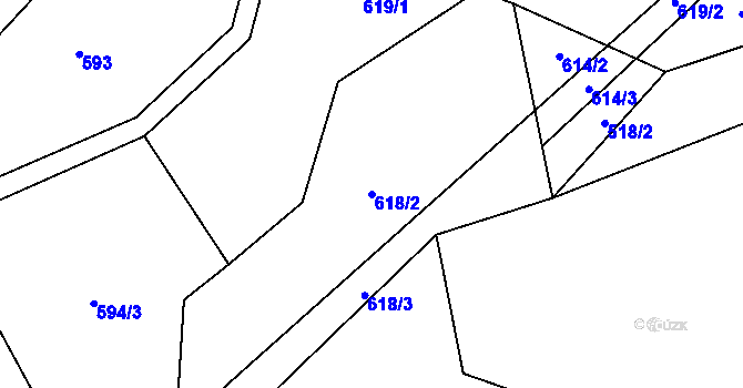 Parcela st. 618/2 v KÚ Číčov, Katastrální mapa