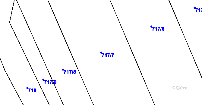 Parcela st. 717/7 v KÚ Číčov, Katastrální mapa
