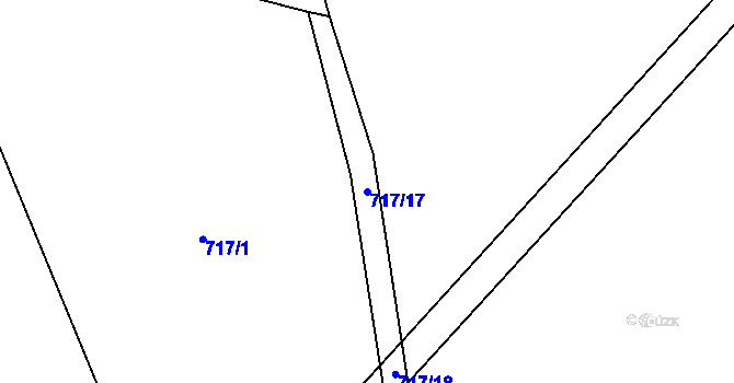 Parcela st. 717/17 v KÚ Číčov, Katastrální mapa