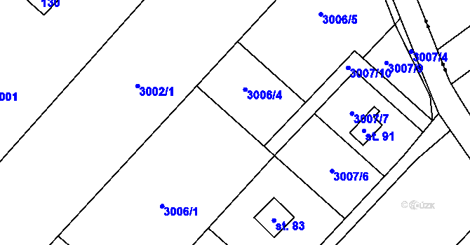 Parcela st. 3006/1 v KÚ Číčová, Katastrální mapa