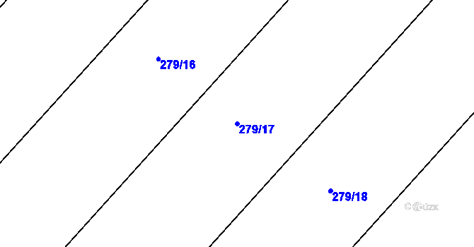 Parcela st. 279/17 v KÚ Číhalín, Katastrální mapa