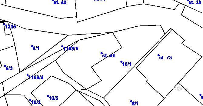 Parcela st. 41 v KÚ Číhaň, Katastrální mapa
