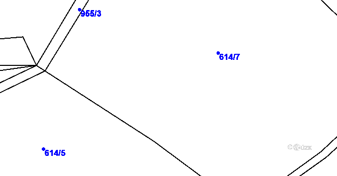 Parcela st. 614/6 v KÚ Zdebořice, Katastrální mapa