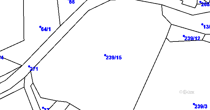 Parcela st. 239/15 v KÚ Vojtěšín, Katastrální mapa