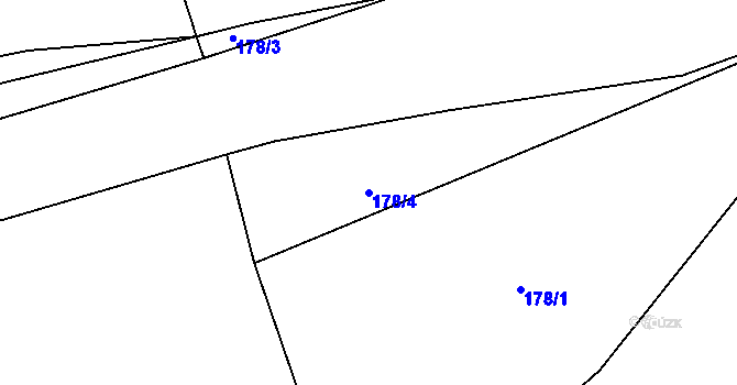 Parcela st. 178/4 v KÚ Číhovice, Katastrální mapa