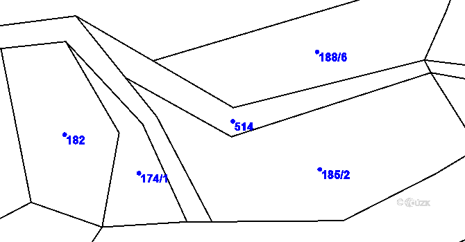 Parcela st. 514 v KÚ Číhovice, Katastrální mapa