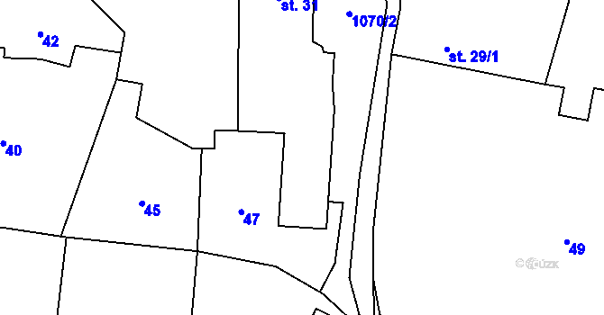 Parcela st. 30 v KÚ Čichalov, Katastrální mapa