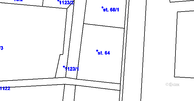Parcela st. 64 v KÚ Čichalov, Katastrální mapa