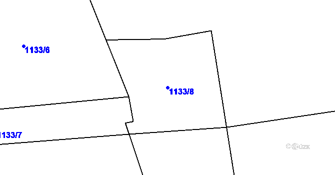 Parcela st. 1133/8 v KÚ Čichalov, Katastrální mapa