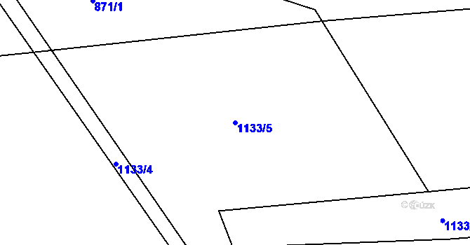 Parcela st. 1133/5 v KÚ Čichalov, Katastrální mapa