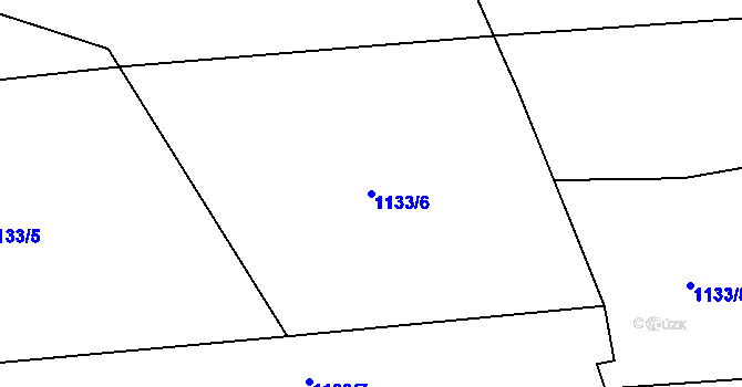 Parcela st. 1133/6 v KÚ Čichalov, Katastrální mapa
