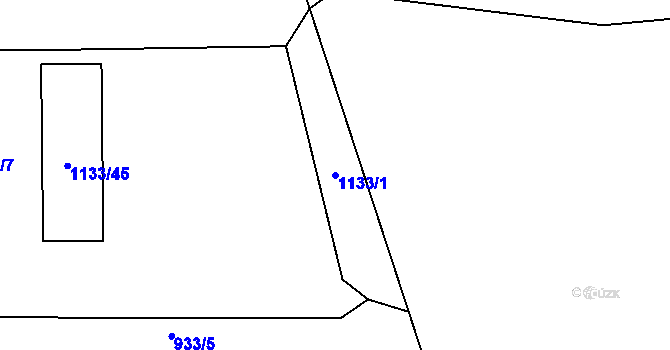 Parcela st. 1133/1 v KÚ Čichalov, Katastrální mapa