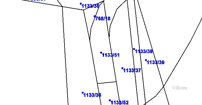 Parcela st. 1133/51 v KÚ Čichalov, Katastrální mapa