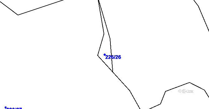 Parcela st. 226/26 v KÚ Štoutov, Katastrální mapa