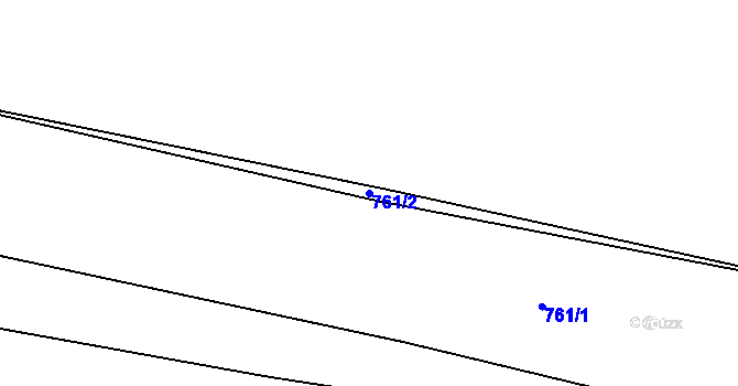 Parcela st. 761/2 v KÚ Štoutov, Katastrální mapa