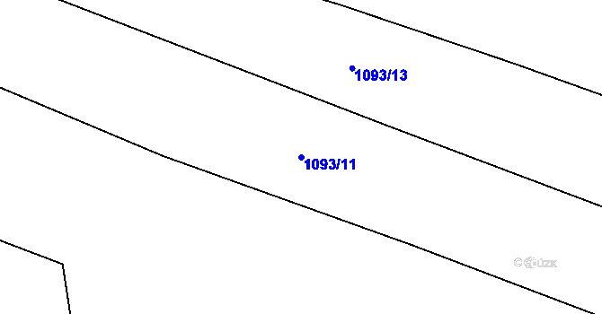 Parcela st. 1093/11 v KÚ Brtnický Číchov, Katastrální mapa